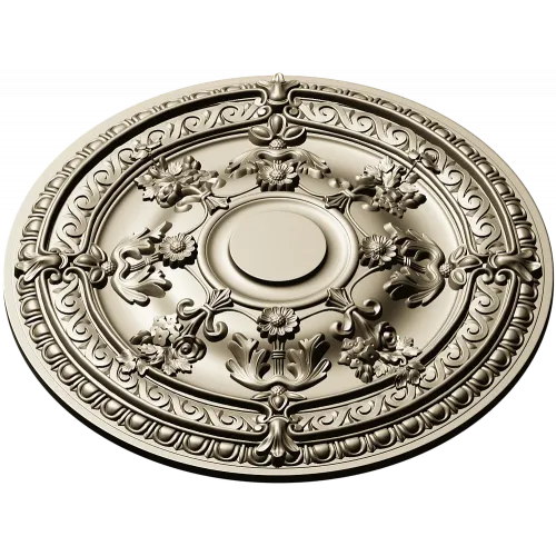 Baroque Floral Ceiling Rosette - STL 3D Model for CNC