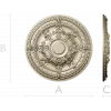 Baroque Floral Ceiling Rosette - STL 3D Model for CNC