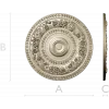Floral Laurel Rosette - STL 3D model for CNC