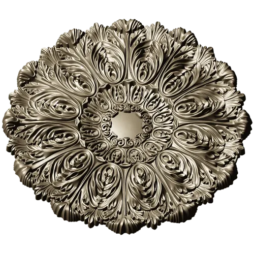 Ornate Acanthus Rosette STL for CNC