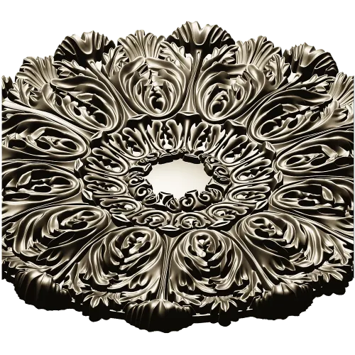 Ornate Acanthus Rosette STL for CNC