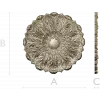 Ornate Acanthus Rosette STL for CNC