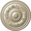 Round Rosette with Rose Garland - STL for CNC