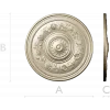 Round Rosette with Rose Garland - STL for CNC