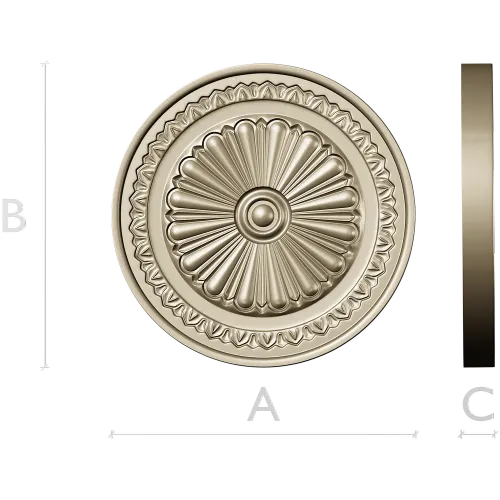 Imperial Rosette Medallion - STL 3D model for CNC carving