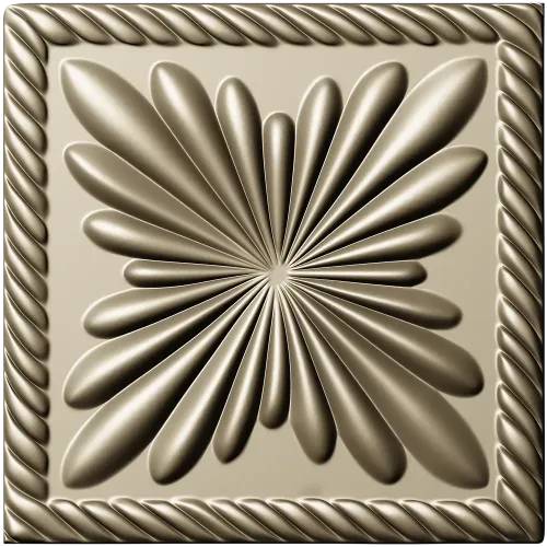 Square Floral Rosette STL