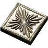 Square Floral Rosette STL