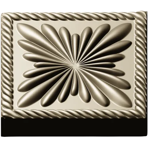 Square Floral Rosette STL