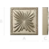 Square Floral Rosette STL