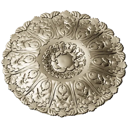 Imperial Acanthus Rosette - detailed 3D STL model for CNC