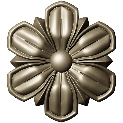 Floral Rosette 3D model STL for CNC carving