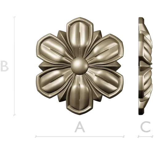 Floral Rosette 3D model STL for CNC carving