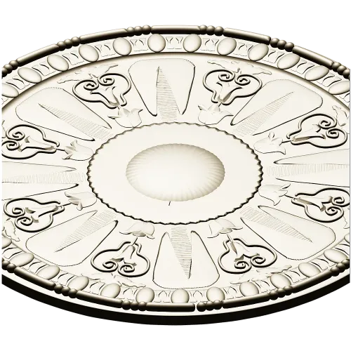 Auric Sun Rosette - STL ceiling rosette for CNC