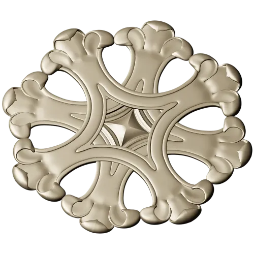 Ornate Six-Lobed Rosette - STL 3D Model for CNC