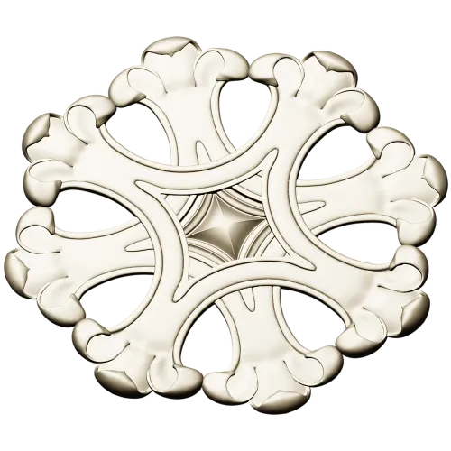 Ornate Six-Lobed Rosette - STL 3D Model for CNC