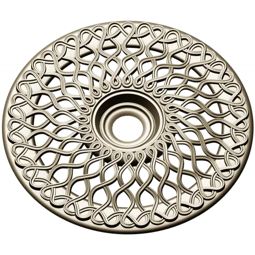 Interlace Sun Rosette - STL 3D model for CNC milling