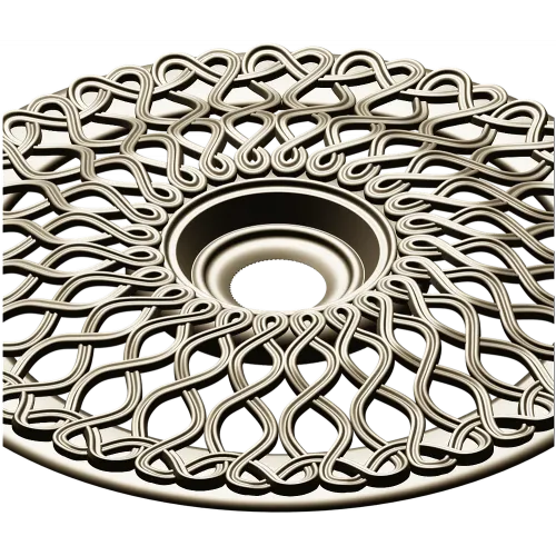 Interlace Sun Rosette - STL 3D model for CNC milling