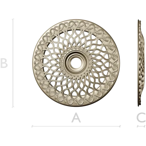 Interlace Sun Rosette - STL 3D model for CNC milling