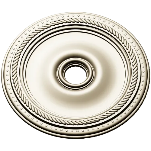 Rope-and-Bead Ceiling Rosette - STL 3D Model for CNC