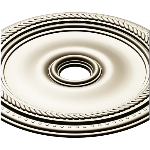 Rope-and-Bead Ceiling Rosette - STL 3D Model for CNC