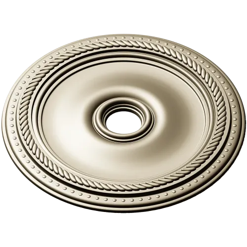 Rope-and-Bead Ceiling Rosette - STL 3D Model for CNC