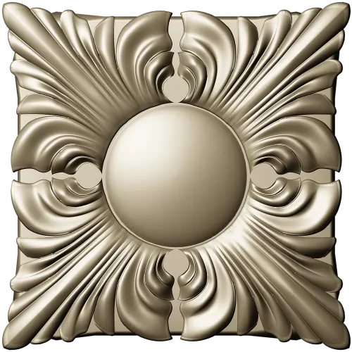 Acanthus Sun Rosette STL for CNC