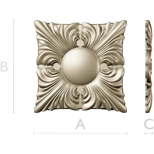 Acanthus Sun Rosette STL for CNC