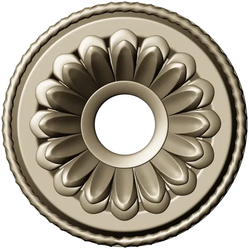 Sunburst Rosette Medallion - 3D STL Model for CNC