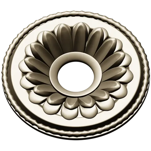 Sunburst Rosette Medallion - 3D STL Model for CNC