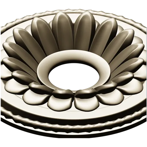 Sunburst Rosette Medallion - 3D STL Model for CNC