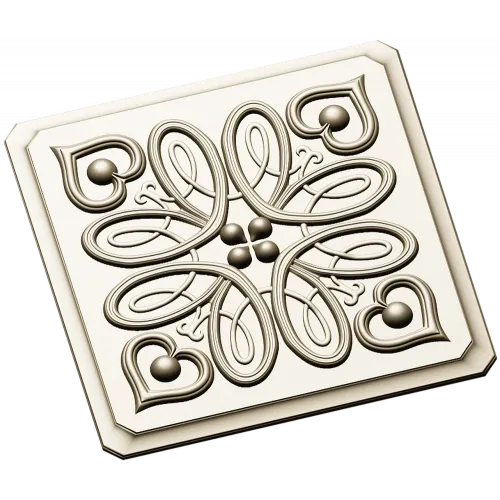 Heartleaf Rosette - STL 3D model for CNC carving