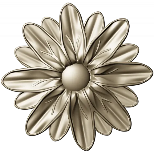 Floral Rosette STL for CNC - Daisy Medallion 3D Model