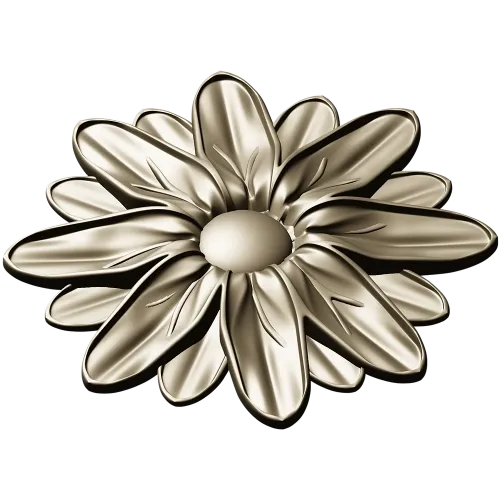 Floral Rosette STL for CNC - Daisy Medallion 3D Model