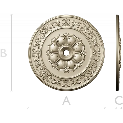 Regal Acanthus Rosette STL for CNC