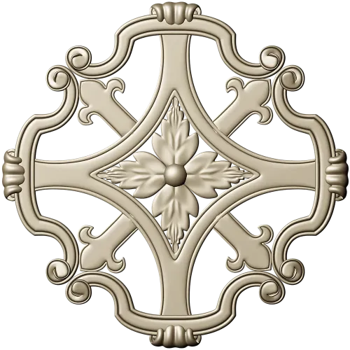 Florentine Rosette STL - decorative medallion 3D model for CNC