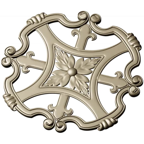 Florentine Rosette STL - decorative medallion 3D model for CNC