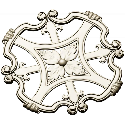 Florentine Rosette STL - decorative medallion 3D model for CNC