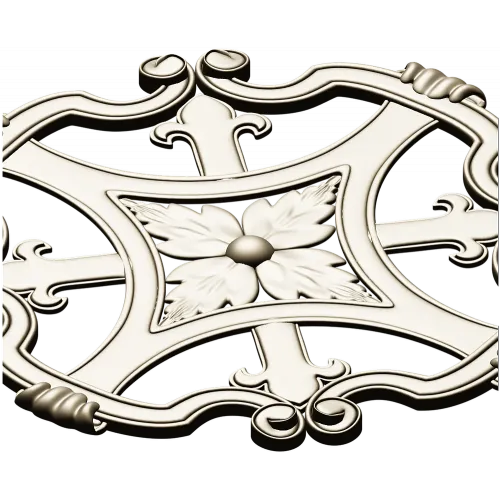 Florentine Rosette STL - decorative medallion 3D model for CNC