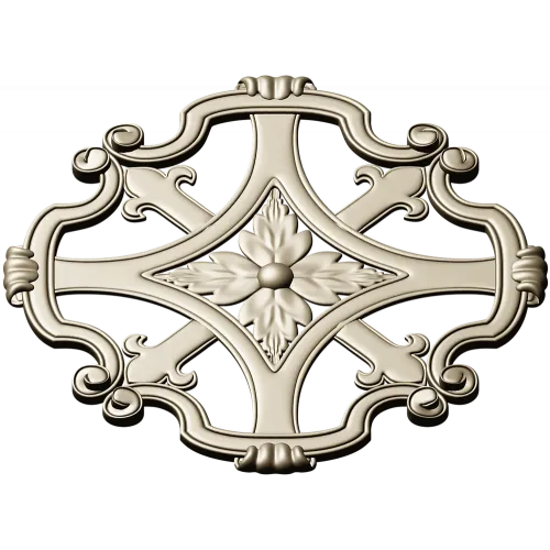 Florentine Rosette STL - decorative medallion 3D model for CNC