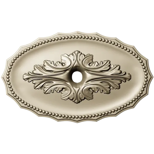 Oval Acanthus Rosette - STL 3D model for CNC milling