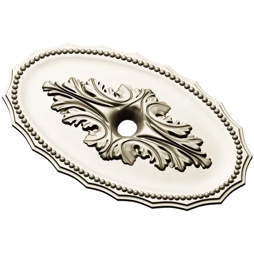 Oval Acanthus Rosette - STL 3D model for CNC milling