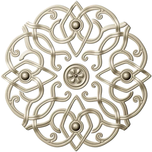 Aurelia Rosette - ornate round STL for CNC carving