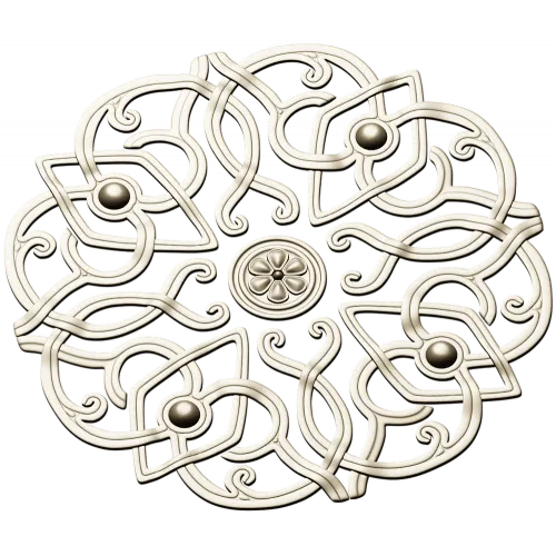 Aurelia Rosette - ornate round STL for CNC carving
