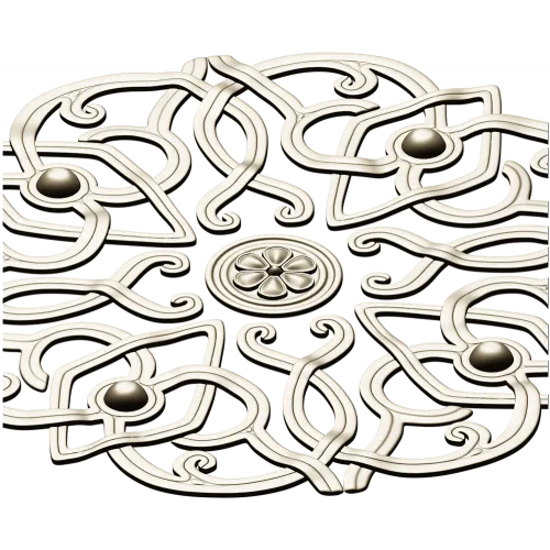 Aurelia Rosette - ornate round STL for CNC carving