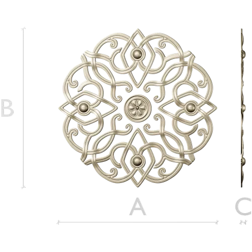 Aurelia Rosette - ornate round STL for CNC carving