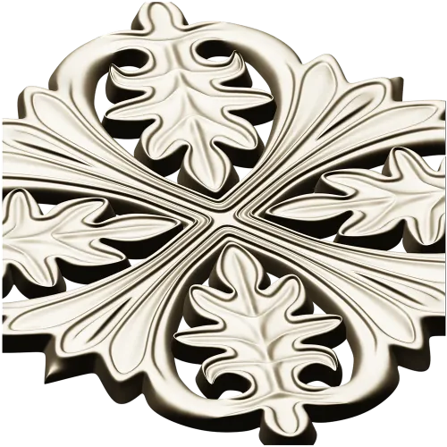 Aurelia Rosette - STL 3D model for CNC carving