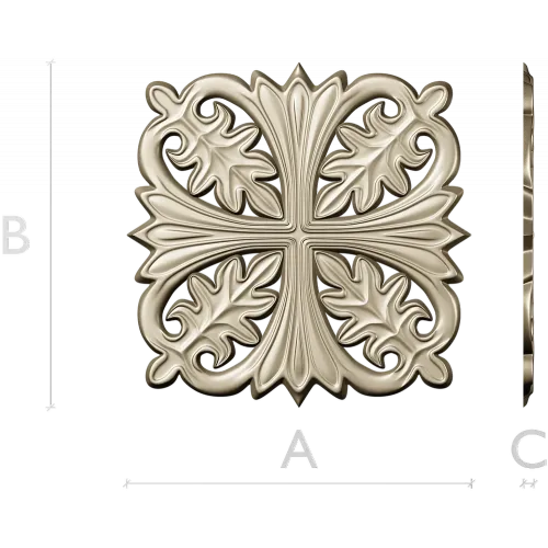 Aurelia Rosette - STL 3D model for CNC carving