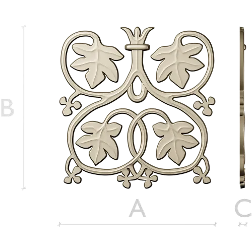Vineleaf Rosette - STL 3D model for CNC