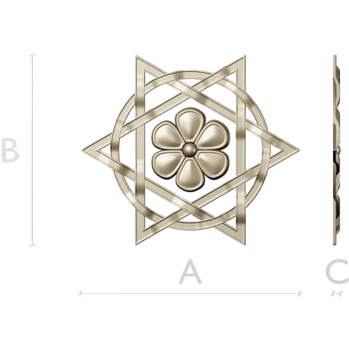 Starflower Rosette - STL 3D model for CNC milling