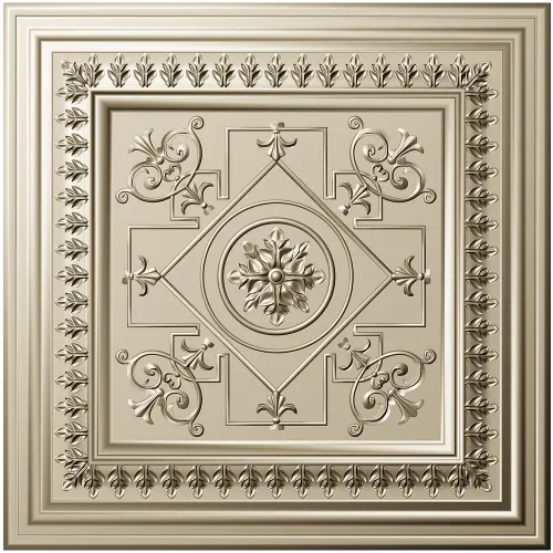 Classic Square Rosette - STL 3D model for CNC